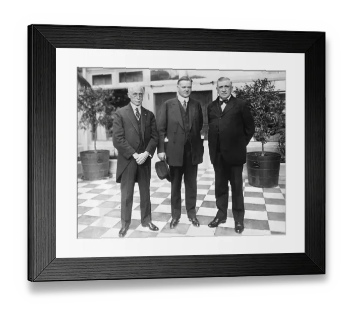 Framed Print : Secretary of Commerce Herbert Hoover and Affiliates Posing at Luncheon Framed Print : Secretary of Commerce Herbert Hoover and Affiliates Posing at Luncheon