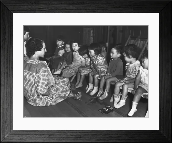 Framed Print : Children Listening to a Story Framed Print : Children Listening to a Story
