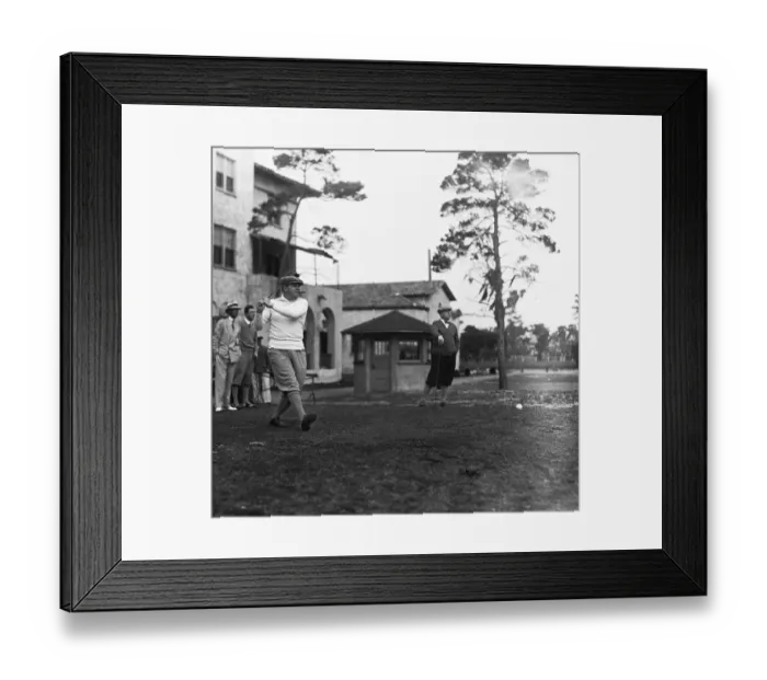 Framed Print : Babe Ruth Playing Golf Framed Print : Babe Ruth Playing Golf