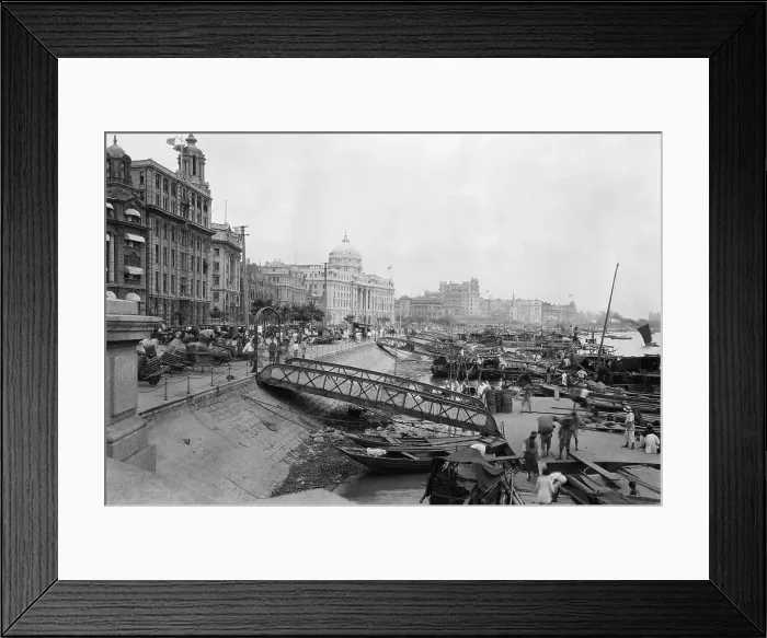 Framed Print : View of Shanghai Port and Buildings Framed Print : View of Shanghai Port and Buildings