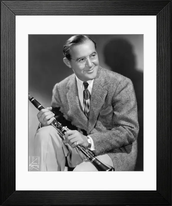 Framed Print : Benny Goodman Posing With Clarinet Framed Print : Benny Goodman Posing With Clarinet