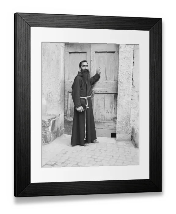 Framed Print : One Monk at Capuchine Church