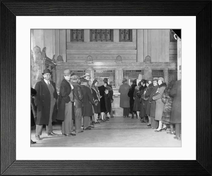 Framed Print : Run on Bowery Savings Bank Framed Print : Run on Bowery Savings Bank