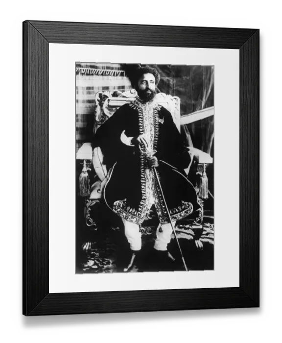 Framed Print : Haile Selassie On Throne at Coronation Framed Print : Haile Selassie On Throne at Coronation