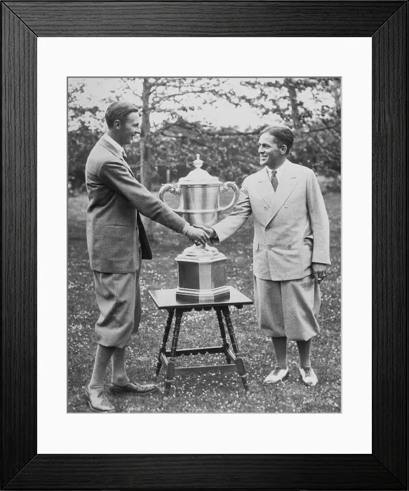 Framed Print : Bobby Jones Shaking Hands with Roger Wethered Framed Print : Bobby Jones Shaking Hands with Roger Wethered