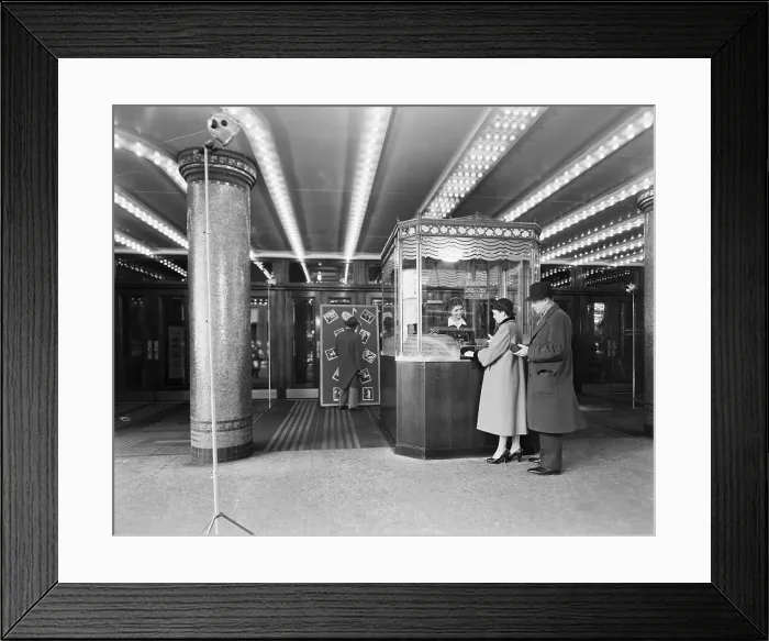 Framed Print : Ticket Window In Movie Palace 1930S Framed Print : Ticket Window In Movie Palace 1930S