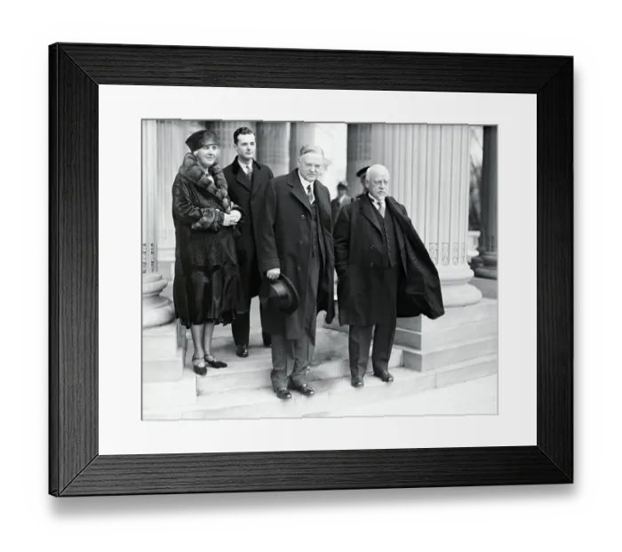 Framed Print : President and Mrs. Hoover With William Welch Framed Print : President and Mrs. Hoover With William Welch
