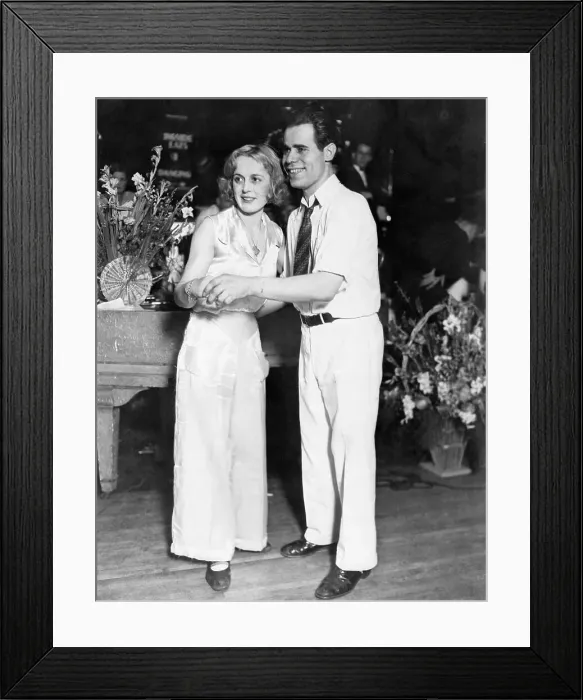 Framed Print : Portrait of World Marathon Dance Champions, Merry Garden Dance Palace, Chicago, Illinois, USA. 1930 Framed Print : Portrait of World Marathon Dance Champions, Merry Garden Dance Palace, Chicago, Illinois, USA. 1930
