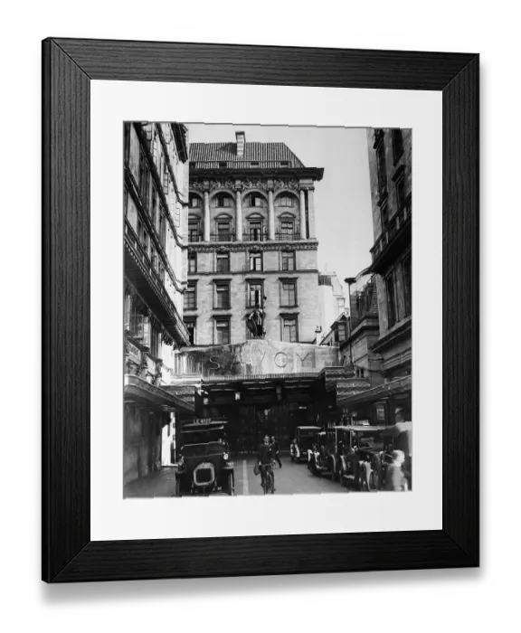Framed Print : View of Entrance to Savoy Hotel Framed Print : View of Entrance to Savoy Hotel