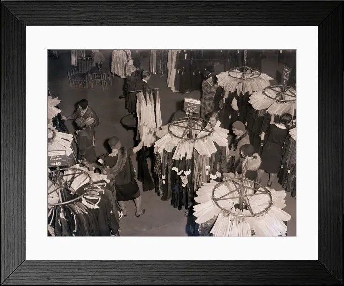 Framed Print : Dress Department of Gimbel's Department Store Framed Print : Dress Department of Gimbel's Department Store