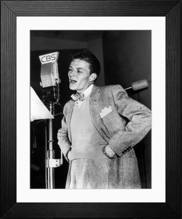 Framed Print : Frank Sinatra at CBS Radio Microphone Framed Print : Frank Sinatra at CBS Radio Microphone