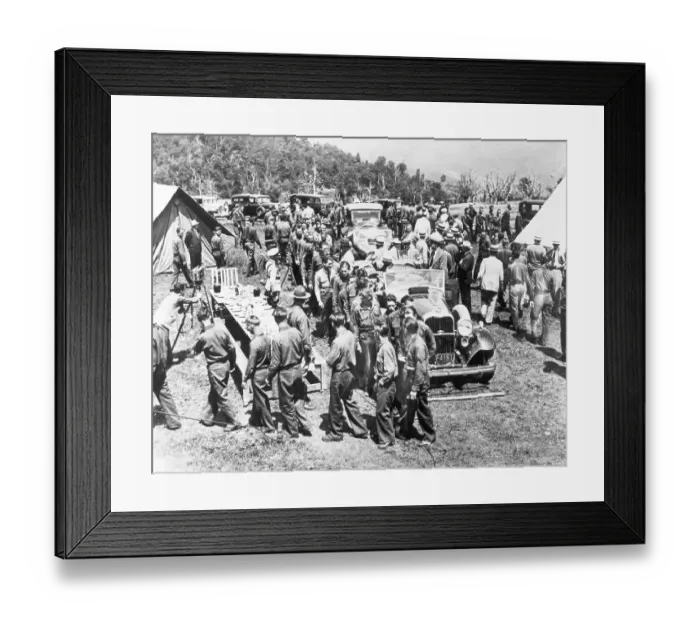 Framed Print : Men Walk Past Pres. Roosevelt Framed Print : Men Walk Past Pres. Roosevelt