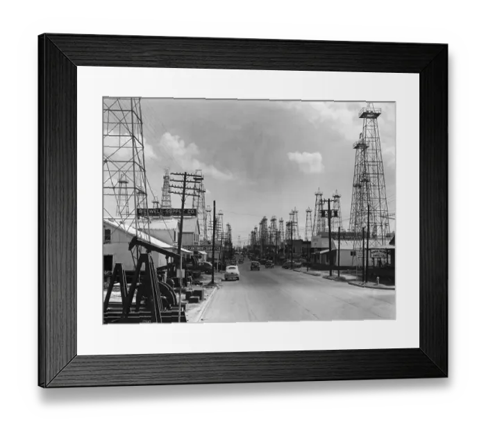 Framed Print : Texas Oil Well Town Framed Print : Texas Oil Well Town