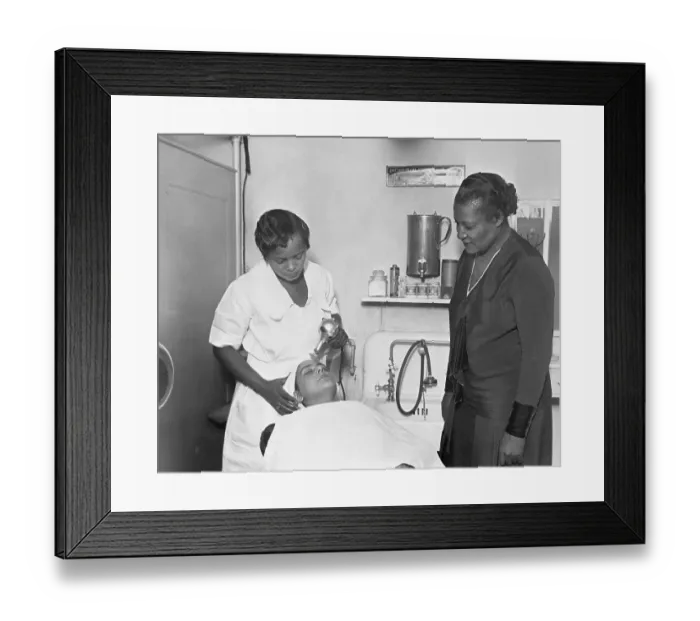Framed Print : A'Lelia Walker Observing Facial Treatment Framed Print : A'Lelia Walker Observing Facial Treatment