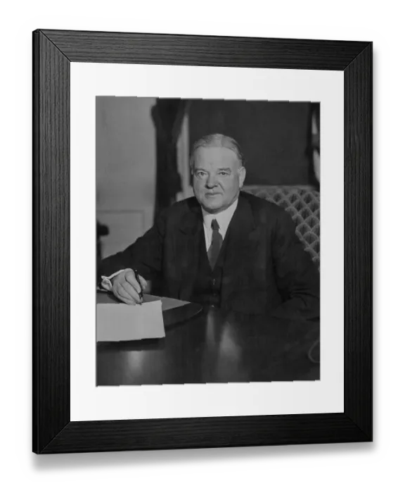 Framed Print : Portrait of President Herbert Hoover Framed Print : Portrait of President Herbert Hoover