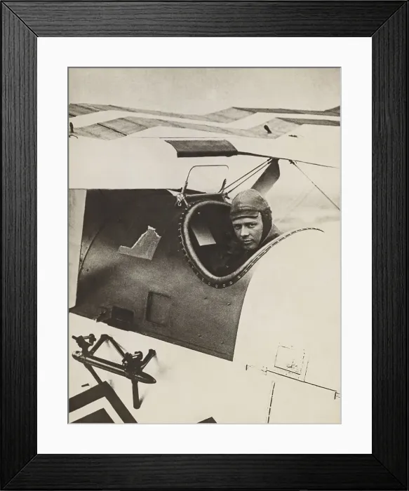 Framed Print : Charles Lindbergh in Cockpit Framed Print : Charles Lindbergh in Cockpit