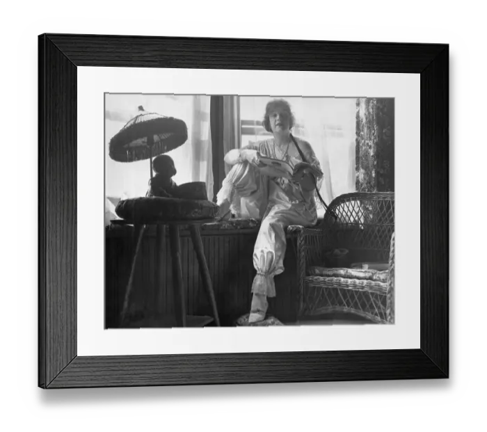 Framed Print : Texas Guinan Reading Magazine Framed Print : Texas Guinan Reading Magazine