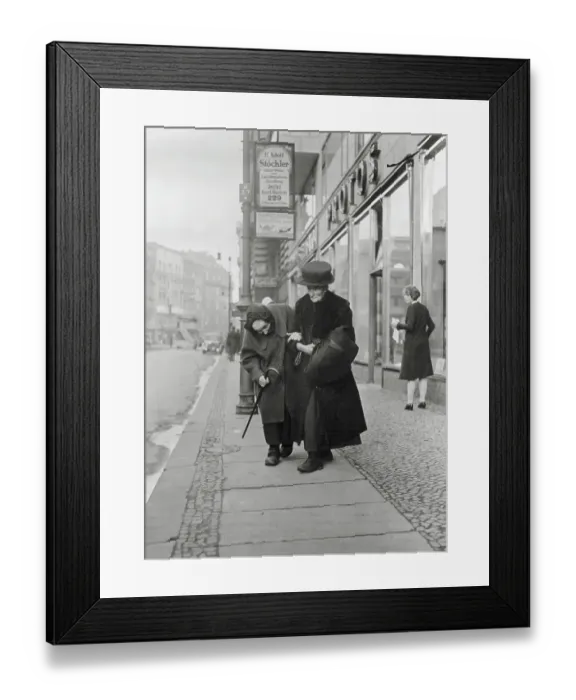 Framed Print : Two Old Women on Street in Berlin Framed Print : Two Old Women on Street in Berlin