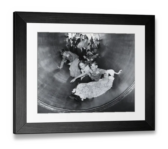 Framed Print : Children And Clown At Coney Island Framed Print : Children And Clown At Coney Island