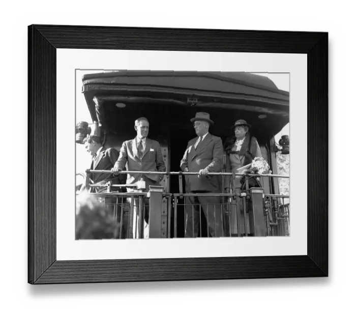Framed Print : Franklin Delano Roosevelt Leaves Warm Springs Framed Print : Franklin Delano Roosevelt Leaves Warm Springs