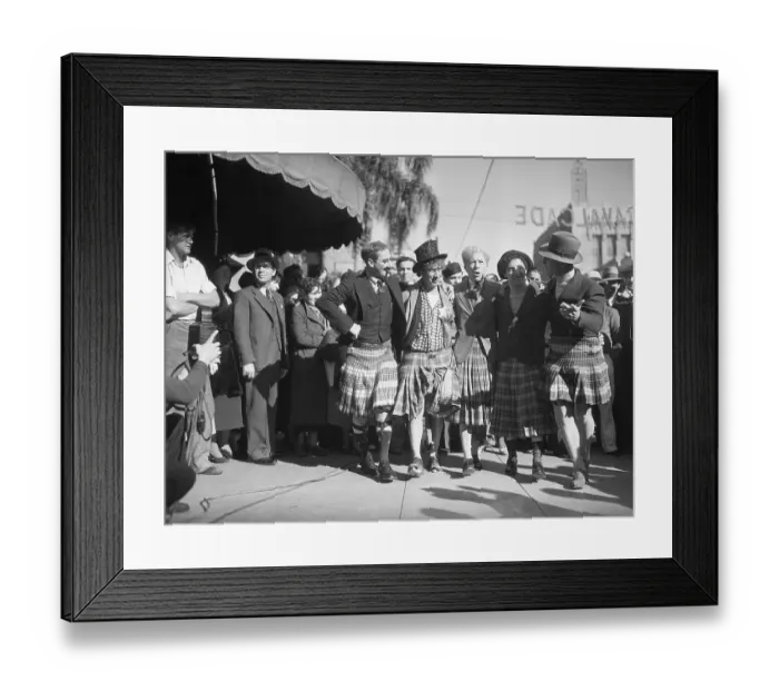 Framed Print : The Marx Brothers Standing; Wearing Kilts Framed Print : The Marx Brothers Standing; Wearing Kilts