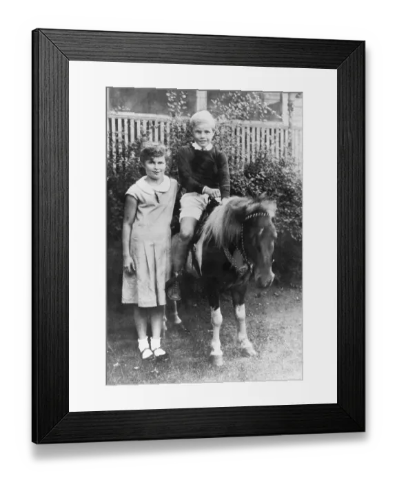 Framed Print : Marlon Brando on Pony and Sister Jocelyn