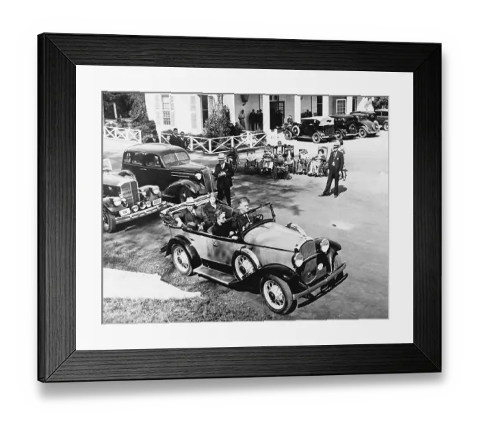 Framed Print : President Roosevelt Taking a Drive