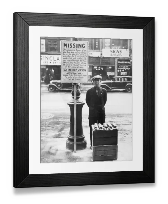 Framed Print : Man Selling Apples on 8th Avenue