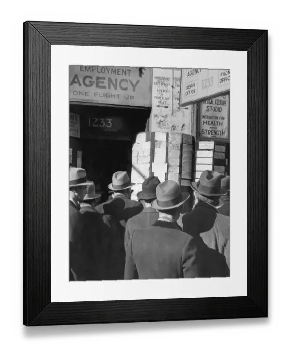 Framed Print : Employment Office Durring Depression Framed Print : Employment Office Durring Depression