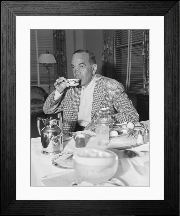 Framed Print : Al Jolson Eating Breakfast Framed Print : Al Jolson Eating Breakfast