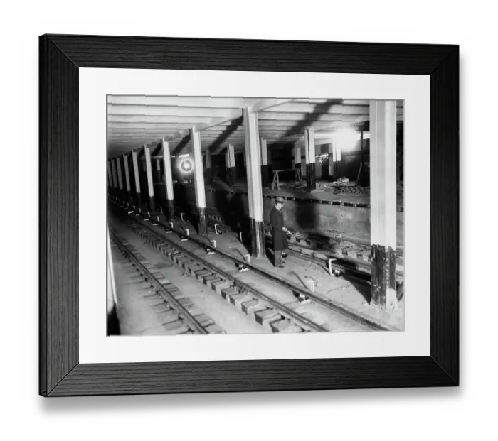 Framed Print : 8th Avenue Subway Under Construction Framed Print : 8th Avenue Subway Under Construction