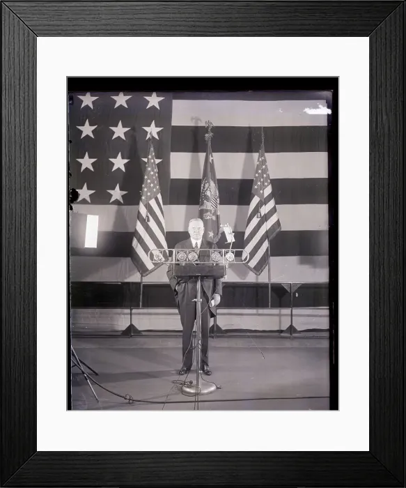Framed Print : Herbert Hoover Gives Armistice Speech Framed Print : Herbert Hoover Gives Armistice Speech