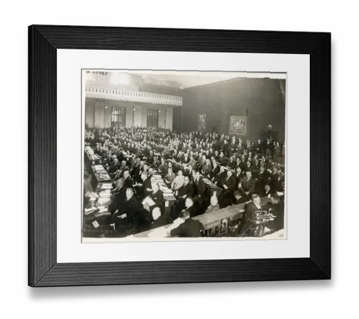 Framed Print : General View of Delegates at Conference Framed Print : General View of Delegates at Conference
