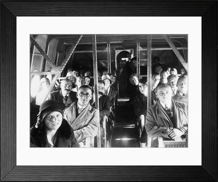 Framed Print : Interior Of Flying Boat, Passengers Framed Print : Interior Of Flying Boat, Passengers