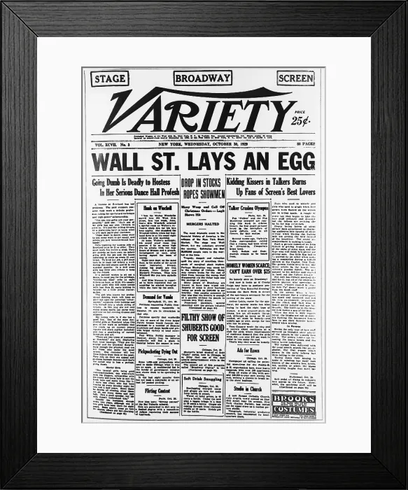 Framed Print : Wall Street Lays an Egg Framed Print : Wall Street Lays an Egg