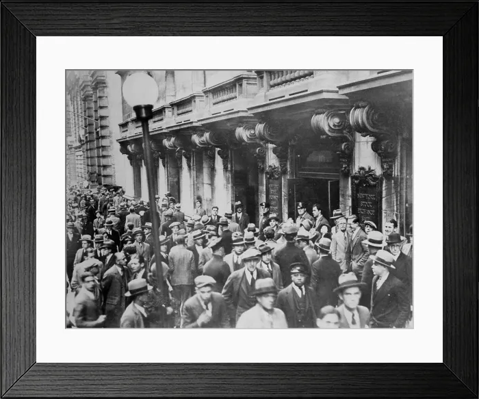 Framed Print : People Gathering in Front of the New York Stock Exchange Framed Print : People Gathering in Front of the New York Stock Exchange