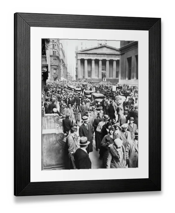 Framed Print : Panic on Wall Street Framed Print : Panic on Wall Street