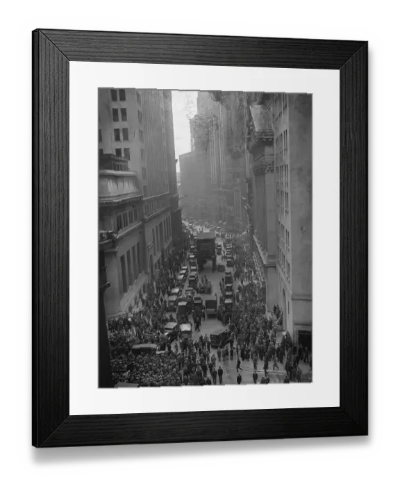 Framed Print : Aerial View Of Wall Street Framed Print : Aerial View Of Wall Street
