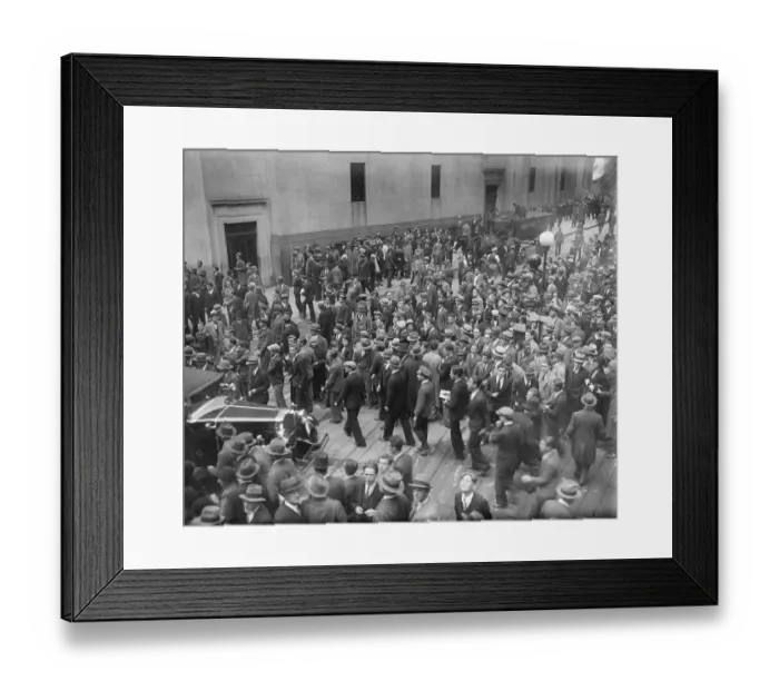 Framed Print : Police Attempt To Disperse Wall St.Crowd