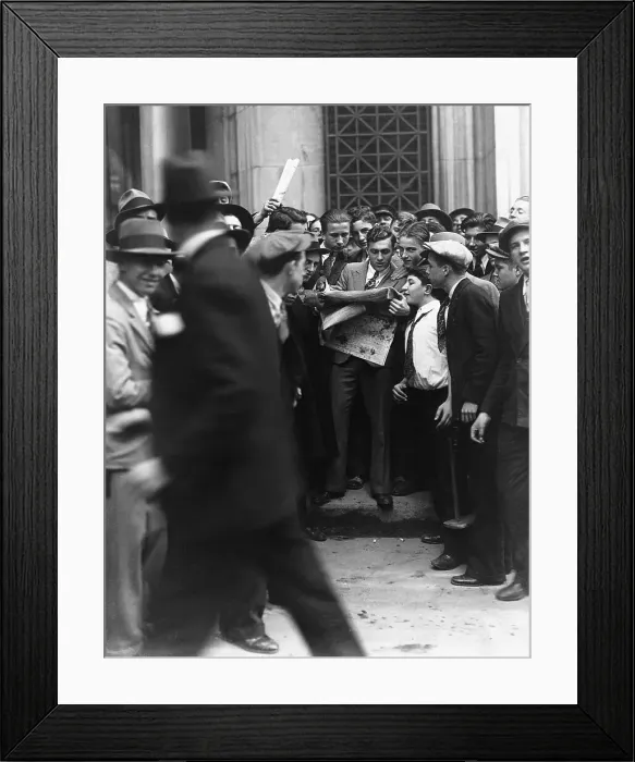 Framed Print : Wall Street Stock Market Crash Framed Print : Wall Street Stock Market Crash