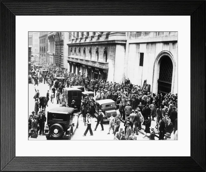 Framed Print : Panic at New York Stock Exchange Framed Print : Panic at New York Stock Exchange