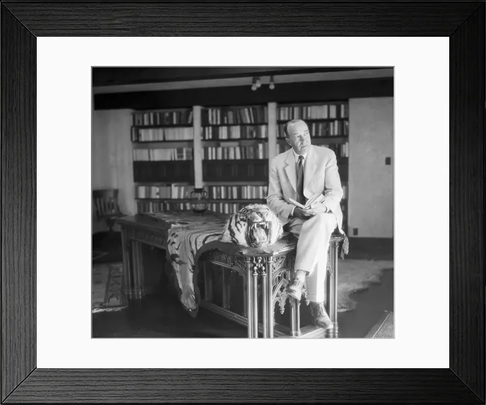 Framed Print : Edgar Rice Burroughs in his Library Framed Print : Edgar Rice Burroughs in his Library