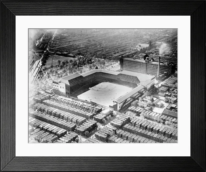 Framed Print : Aerial View of World Series Game Framed Print : Aerial View of World Series Game