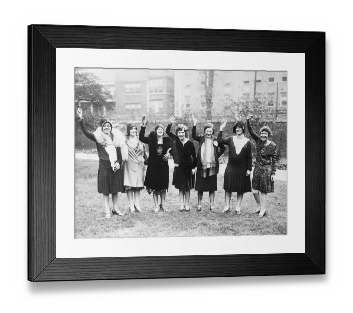 Framed Print : Wives of Cubs Players Cheering Husbands