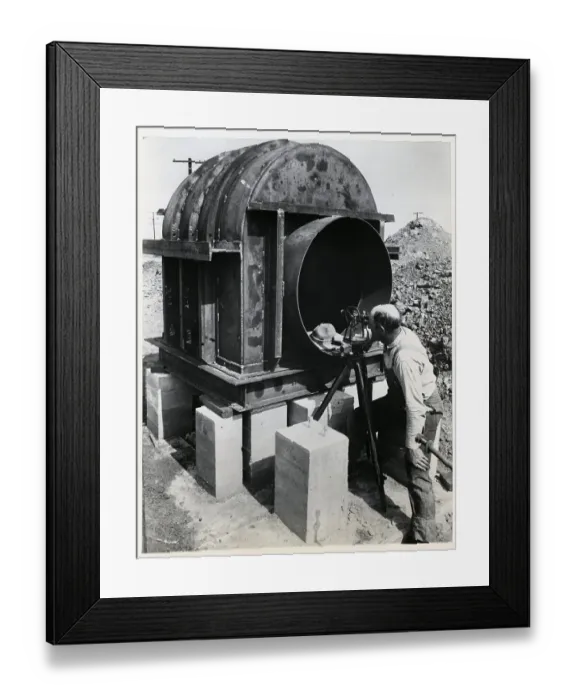 Framed Print : Engineer Taking Measurement