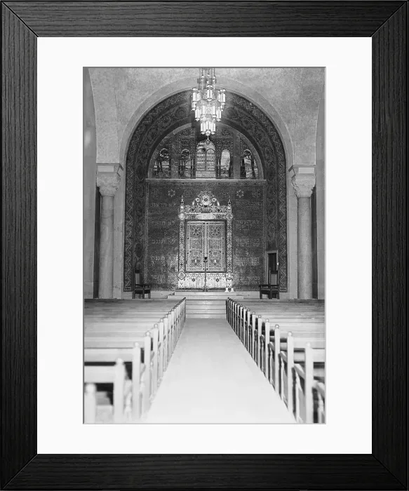 Framed Print : Interior View of the Temple Emanuel