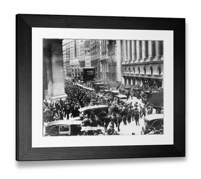 Framed Print : Investors Crowd Wall Street Framed Print : Investors Crowd Wall Street
