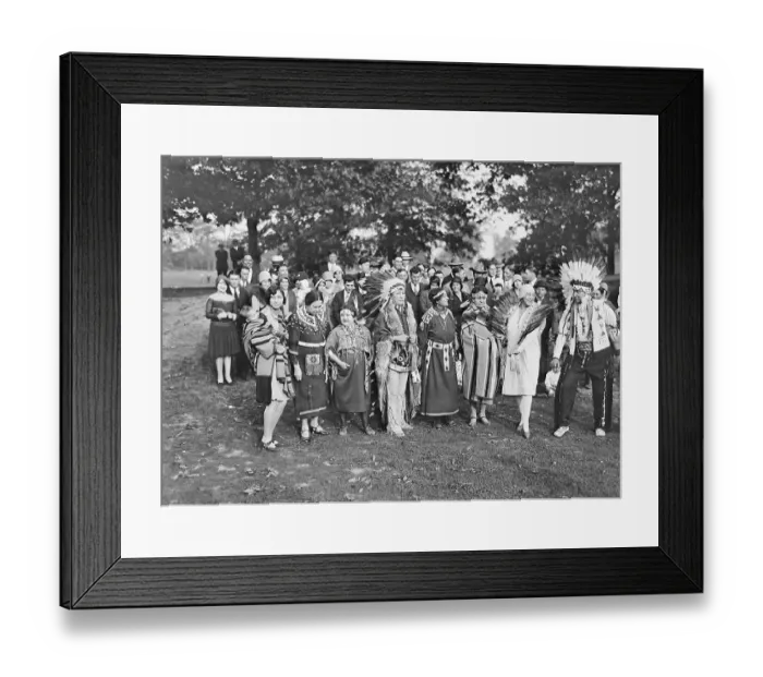 Framed Print : Native Americans Gathering a Prospect Park Framed Print : Native Americans Gathering a Prospect Park
