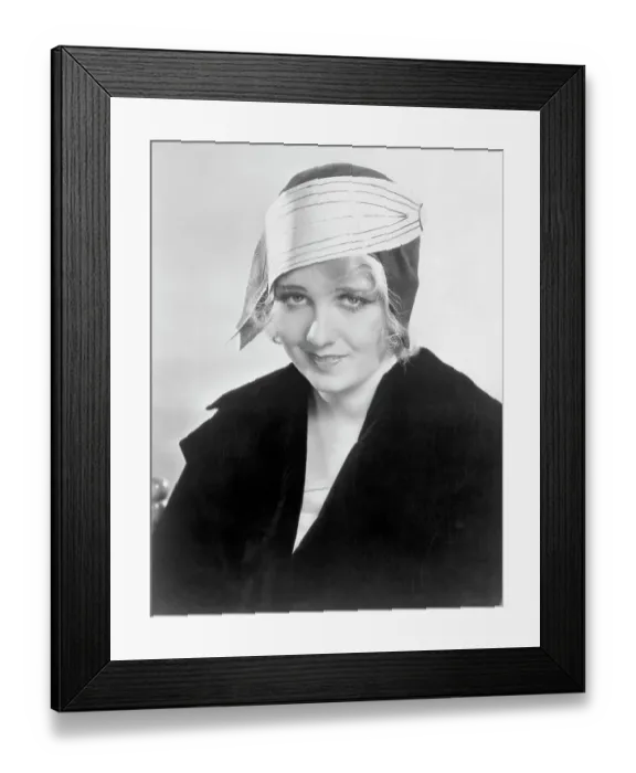 Framed Print : Anita Page Wearing Black Velvet Hat Framed Print : Anita Page Wearing Black Velvet Hat