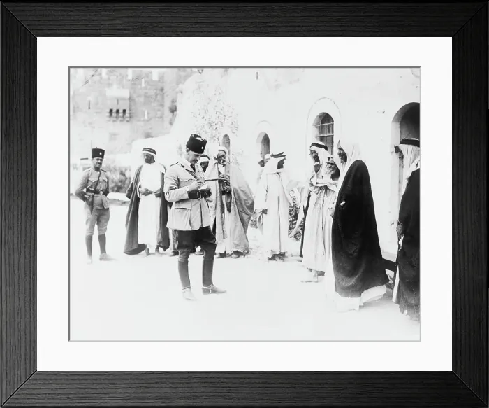 Framed Print : Arabs Questioned by British Police in Palestine Framed Print : Arabs Questioned by British Police in Palestine